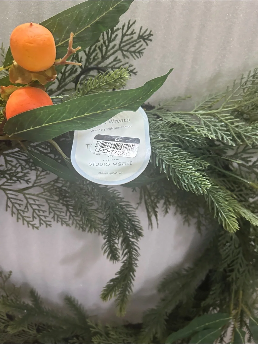 Studio McGee 26” Greenery with Persimmon Botanical Wreath